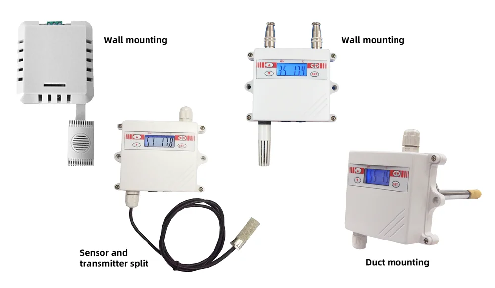HVAC Industrial 4-20 mA Output Split wall mounting LCD Display temperature Humidity transmitter