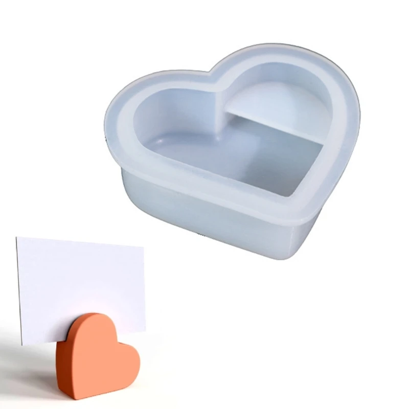 

Business Card Resin Holder Mold Card Storage Silicone Mold DIY Decorative Crafts Mold 3D Heart Epoxy Resin Casting Mold X3UD