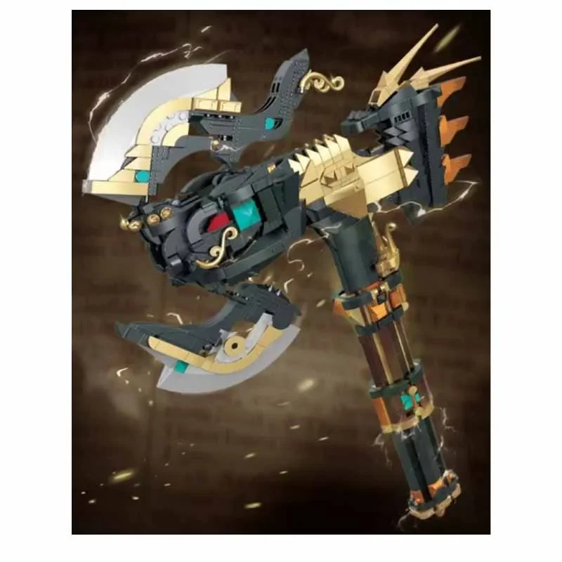 

Новинка 2024 года, MOC-молот, топор, меч, лезвие, строительный блок, модель игрушки для мальчиков, детские подарки на день рождения, рождественские подарки для мальчиков