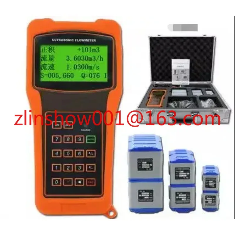 TUF-2000H Handheld Digital Ultrasonic Flowmeter Flow Meter + Standard sensor HIGH QUALITY