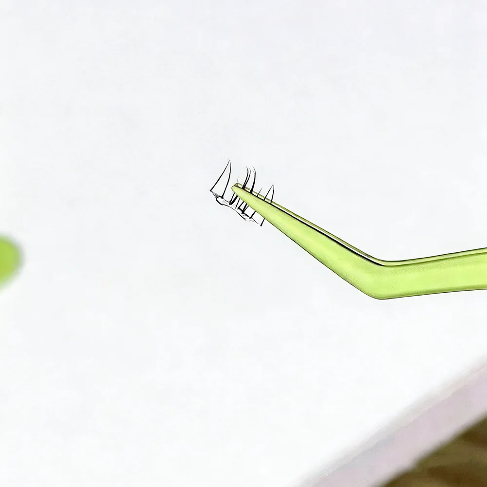 Pęsety ze stali nierdzewnej wysokiej jakości do sztucznych rzęs, pęsety do rzęs po przedłużaniu, lekkie, do izolacji rzęs w domu.