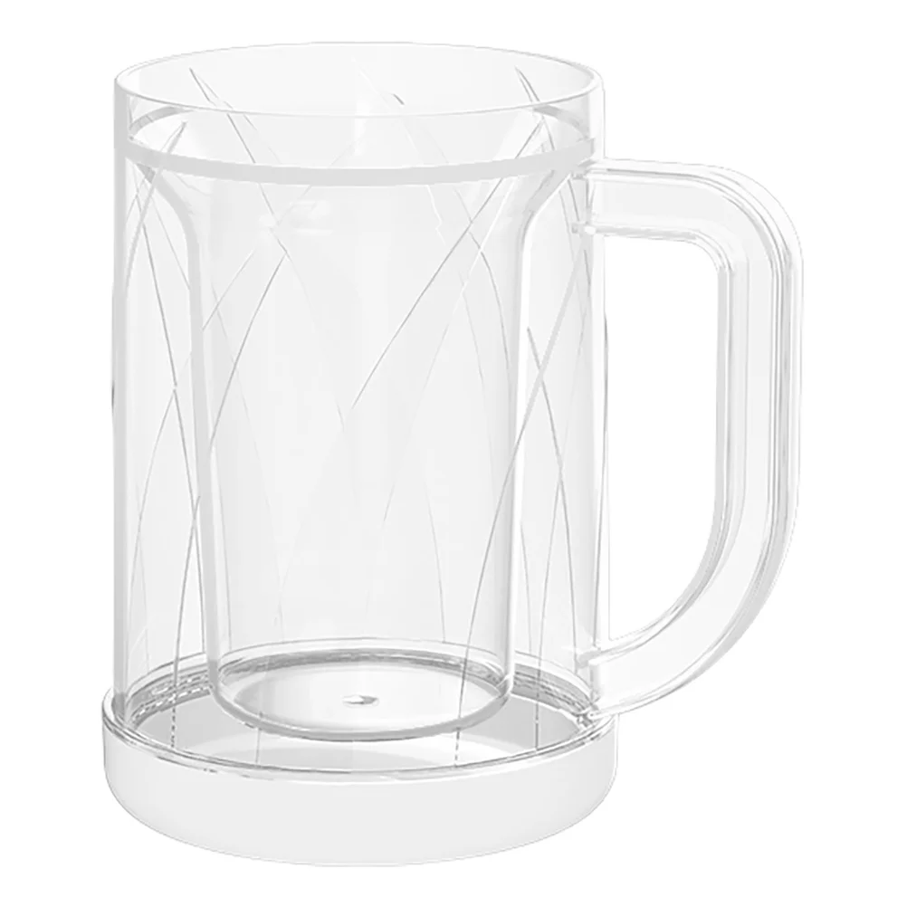 

Glass Plastic Beer Mug Ice Cup Large Capacity Drinking Cup Freezer Mugs for Outdoor Mugs Heavy Mug