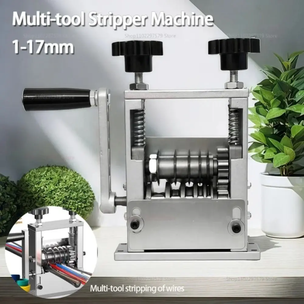 

Double Drive Manual Wire Stripping Machine Heavy Duty Hand Crank Copper Wire Stripper Universal Stripping Tool