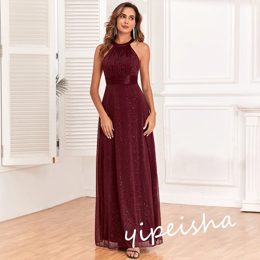 Robe de Bal de Forme Trapèze en Tulle et Perles, Tenue de Soirée Formelle, Style Classique et Moderne, Arabie Saoudite, pour Occasions Formelles