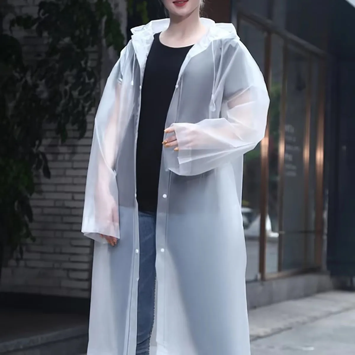 

Плащ для взрослых, одноразовый, утолщенный, для путешествий, альпинизма, водонепроницаемый дождевик, универсальный цельный плащ