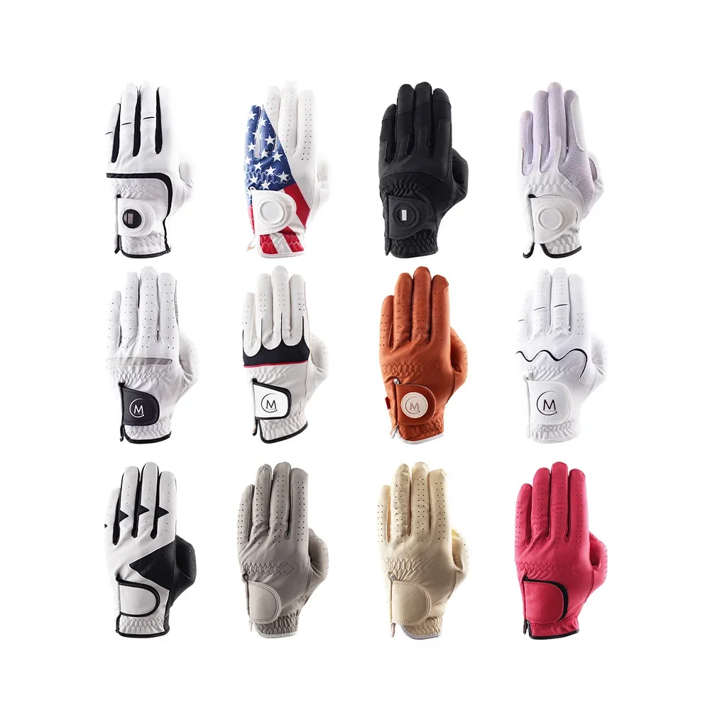 

Wholesale Premium Quality Golf Gloves with Custom Logo Breathable Genuine PU Leather Sheep for Hands Use