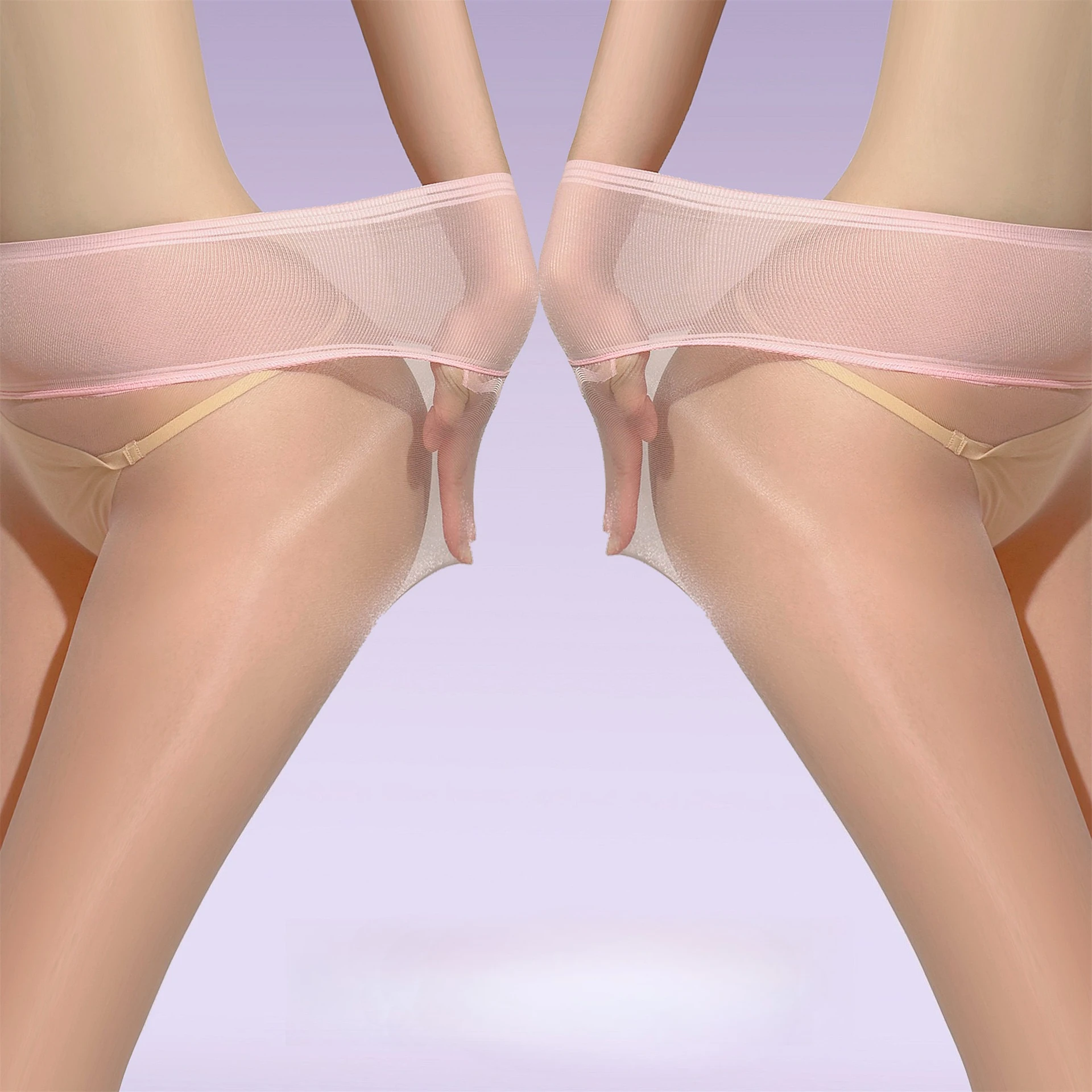 Transparente, nahtlose 0,1D Netzstrümpfe für Damen, verlängert und nahtlos, mit Milchschokoladen-Design