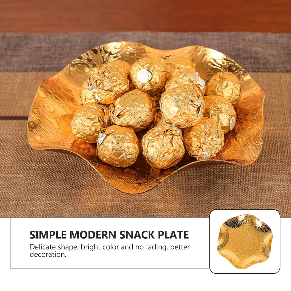 

Candy Snack Plate Bowls Decorative Dessert Dishes Snacks Tray Alloy Plates Fruit Platter