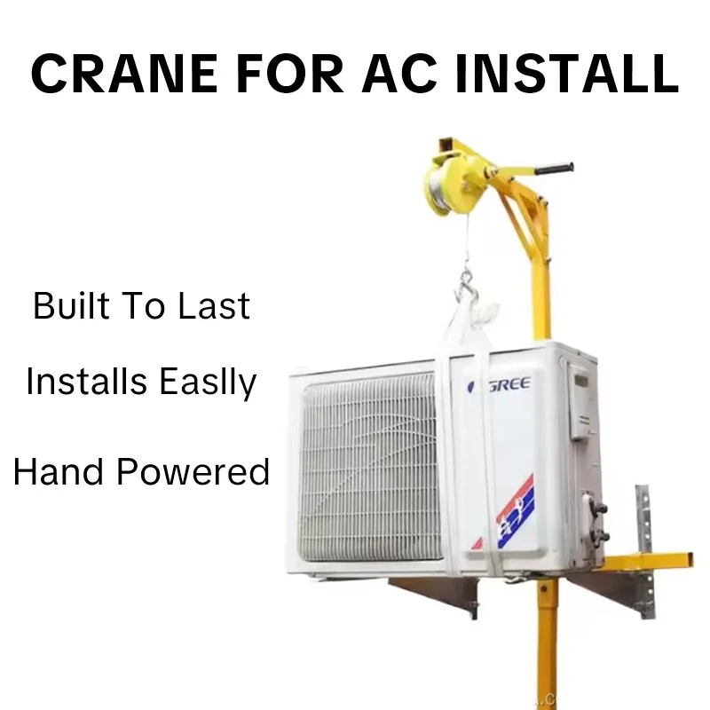 China Operated Small Crane for Home Use Air Conditioner Installation with Hand Chain 200KG Steel Wire Rope New - view 2