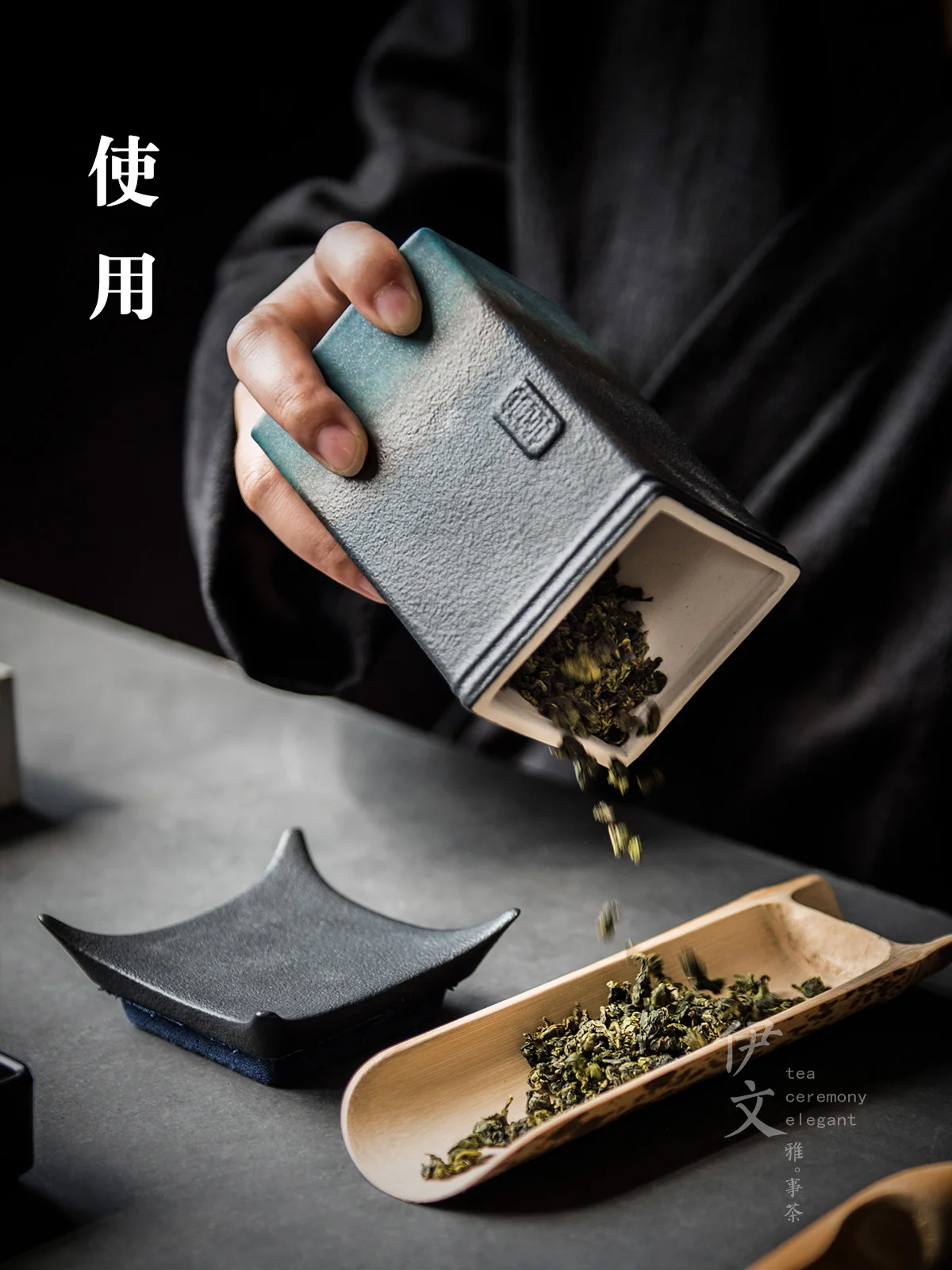 Ceramic Tea Pot Stoneware Household Airtight Jar Coffee Container Creative Kung Fu Tea Set Box Teaware Kitchen Dining Bar Home