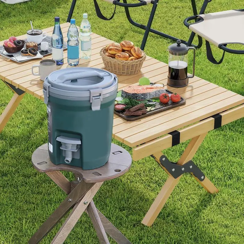 Petite table de camping pliante portable, table pliante ronde, table de camping multifonctionnelle, table d'extérieur légère