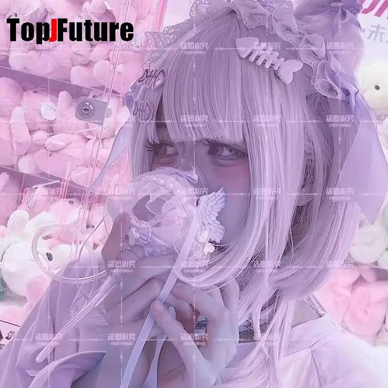 لوليتا المرأة Harajuku Steampunk Y2K الفتيات القوطية مقوس دانتيل جميل عبر الأكسجين قناع شفاف بولي كلوريد الفينيل أقنعة التنفس تأثيري لعبة