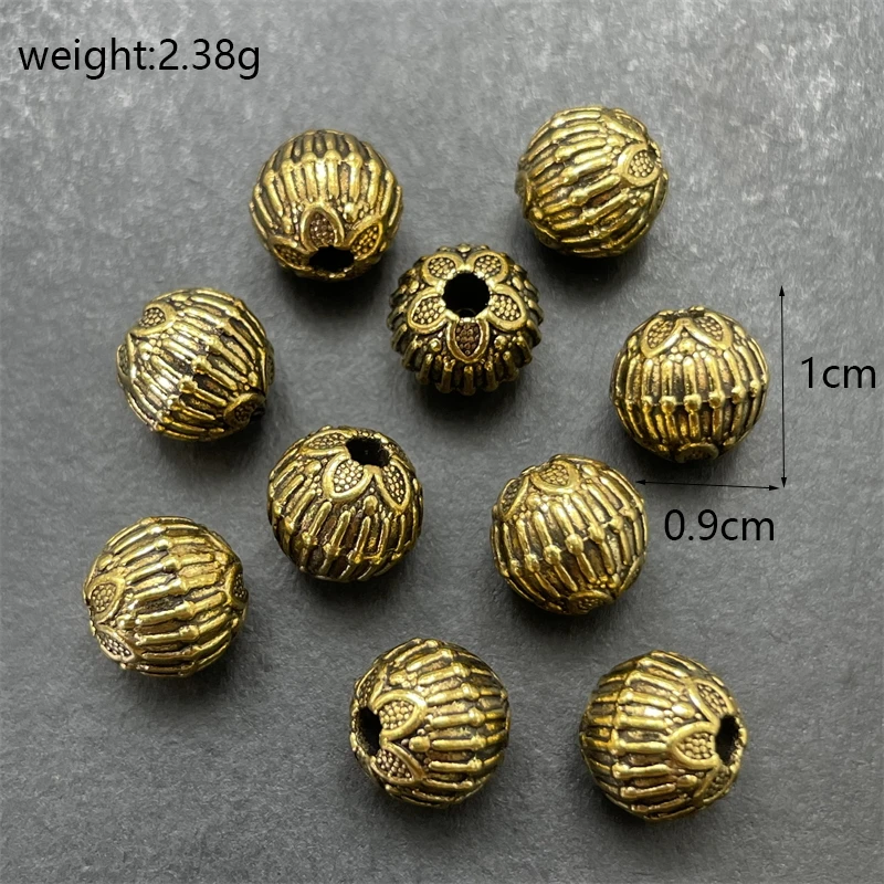 Perforated Spacer Beads Lotus Moon Stars Flower Charm Production For Bracelet Necklace Connector Fashion Wholesale Accessories