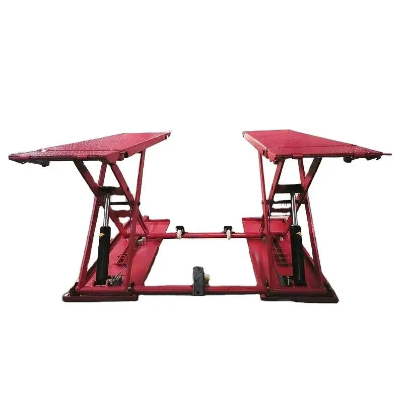 3.5T Portable Hydraulic Scissor Car Lift Mobile Vehicle Jack for Tire Brake Body Repair Garage Workshop