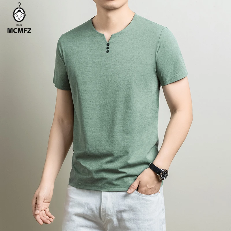 

Mens Basic Henley T Shirt Comfortable Cotton Blend Short Sleeve Tops For Casual Business Office Daily And Weekend Activities