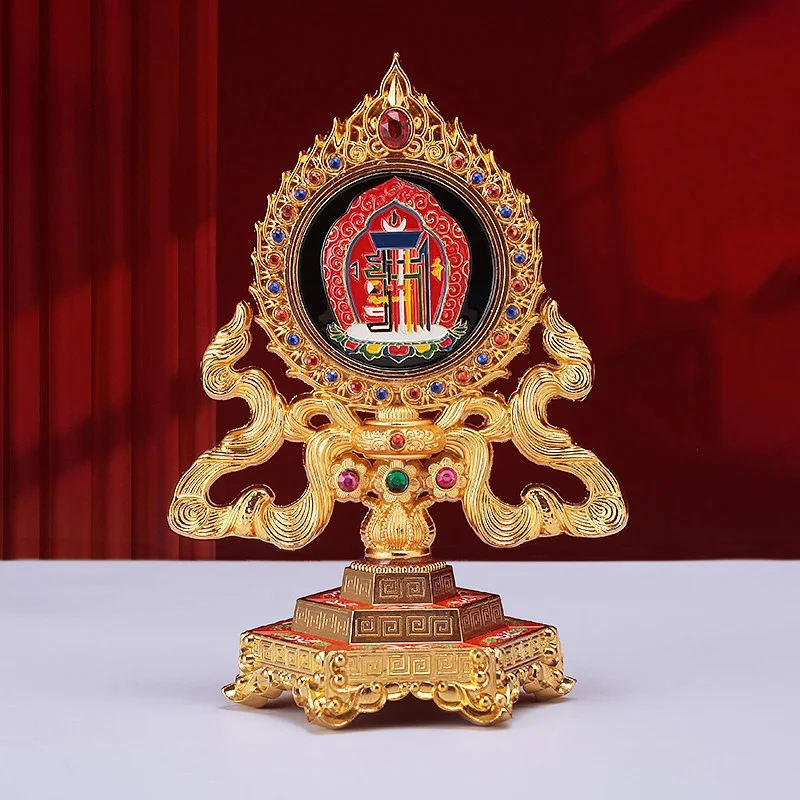 

Тибетский сплавной орнамент из десяти фаз, девяти дворцов и восьми триграмм, приносящий удачу, для домашнего алтаря Будды, настольное украшение