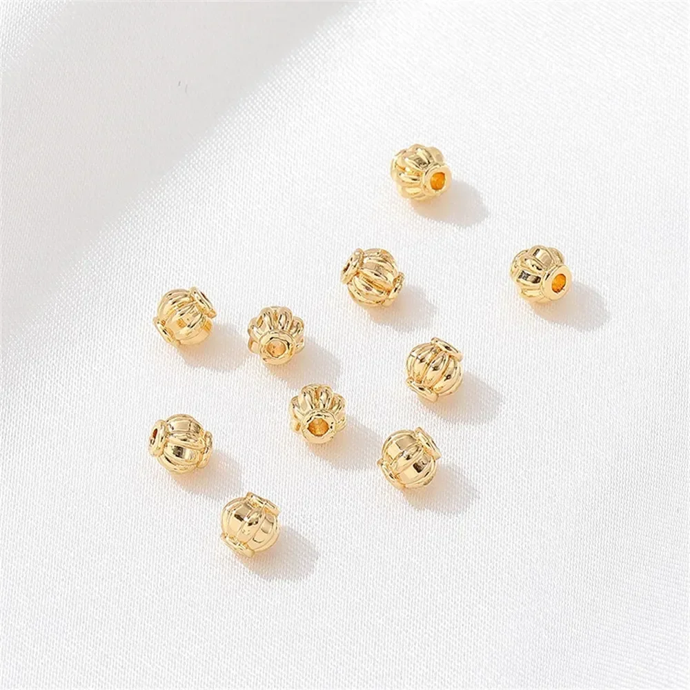 14K vergulde lantaarn gescheiden kraalpatronen verspreide kralen handgemaakte DIY armbanden kettingen hoofddeksels materialen accessoires