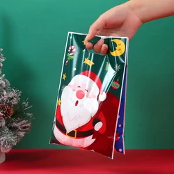50pcs Christmas Santa Candy Bags Christmas Goodie Cookie Bags for 2025 Christmas Winter Holiday Party Favors Gifts New Year 2026