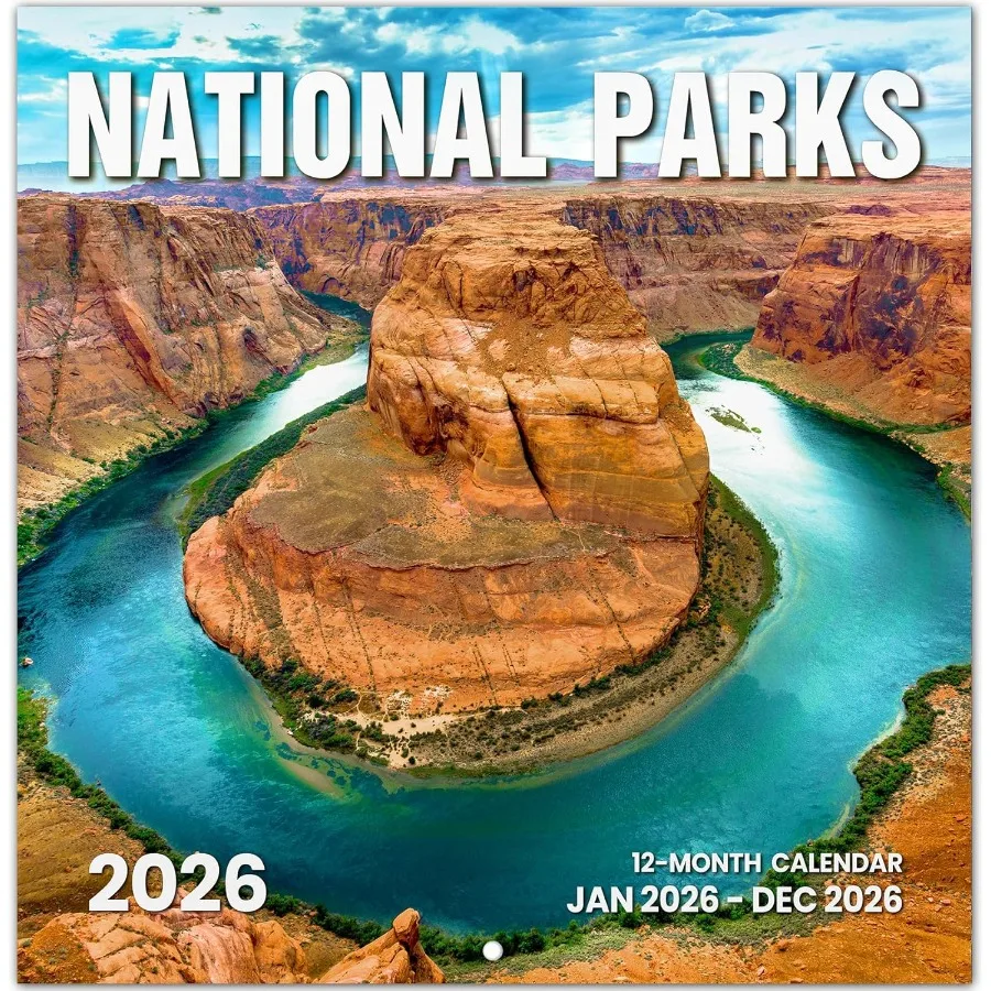 

2026 Calendar tiol Parks 2026 Wall Calendar Starts from January 2026 11.6 x 24 Ihes Opened Monthly Wall Planner Hanging with Pr