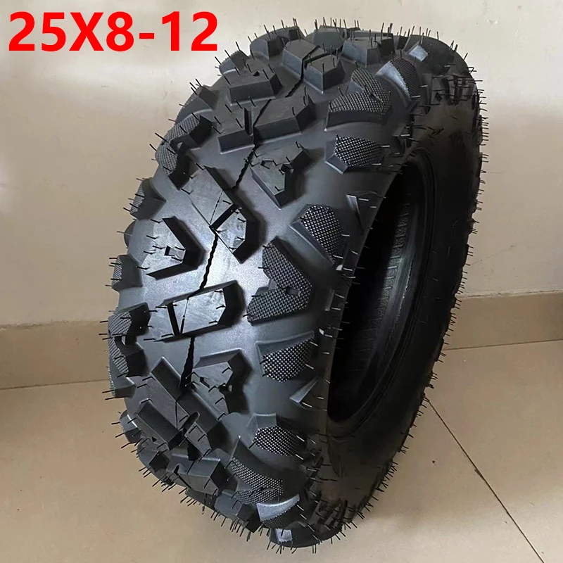 25X8-12 Front Tubeless 25*8-12 Vacuum Tire for Honda Four Wheel ATV 500CC Go Kart 12 Inch Tyre 