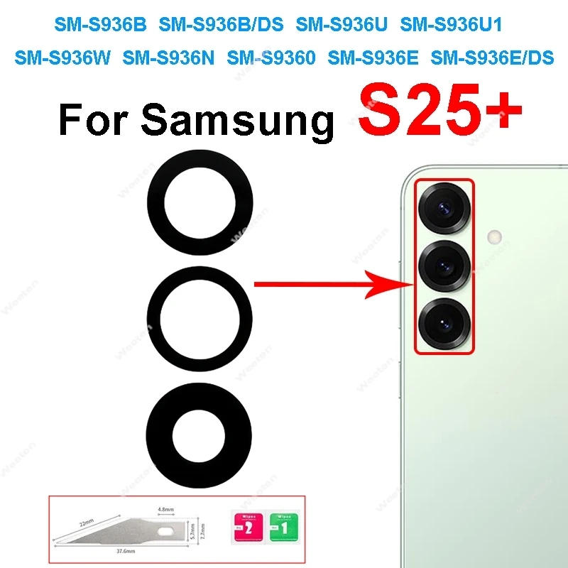 Back camera lens For Samsung Galaxy S25 S25+ S25 FE S25 Edge S25 Ultra F931 F936 F937 F938 F731 Back Camera Glass lens Repair image 5