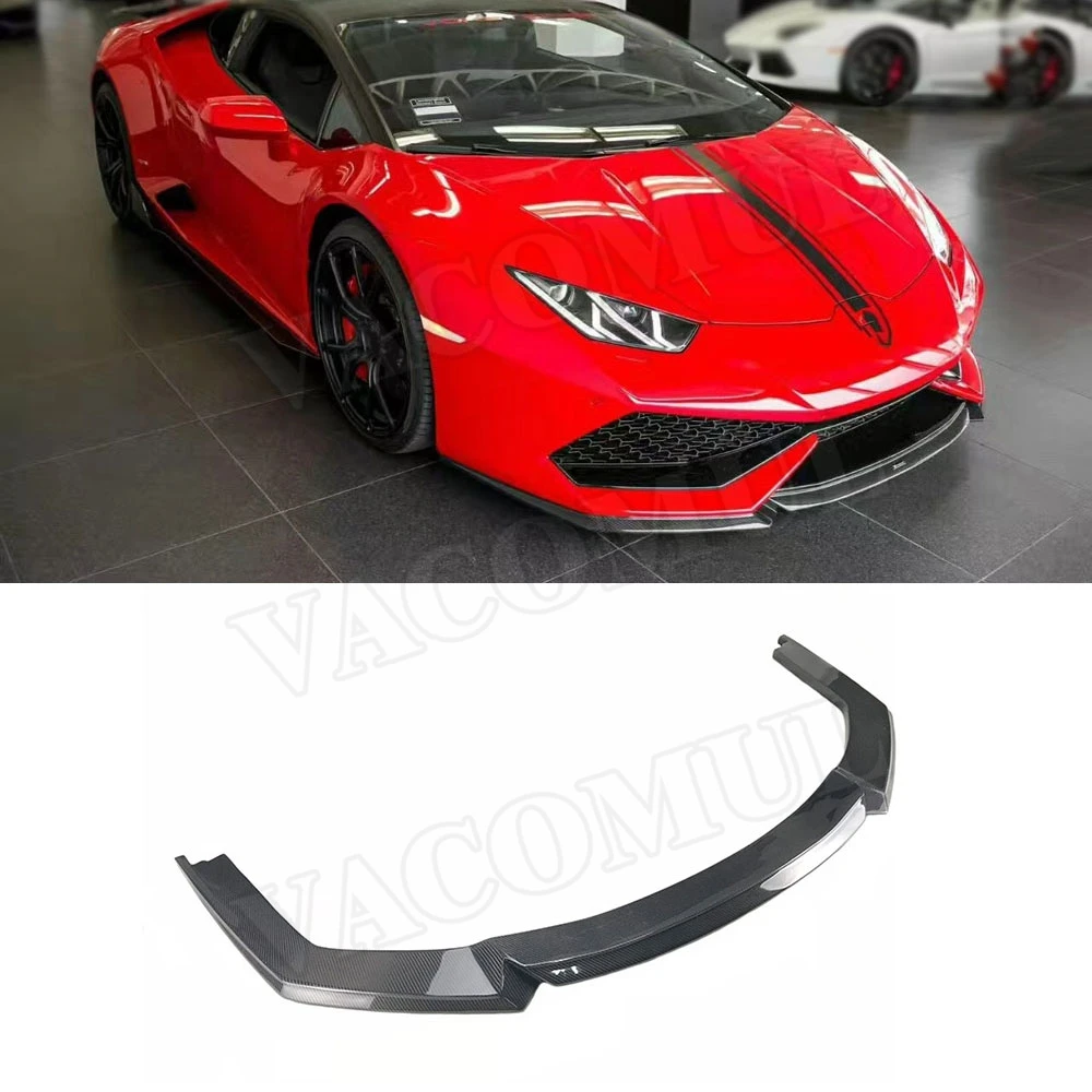 

VACOMUL Dry Carbon fiber Front Lip Spoiler Aprons For Lamborghini Huracan LP610-4 2014-2016 V Style FRP Head Bumper Chin Guard