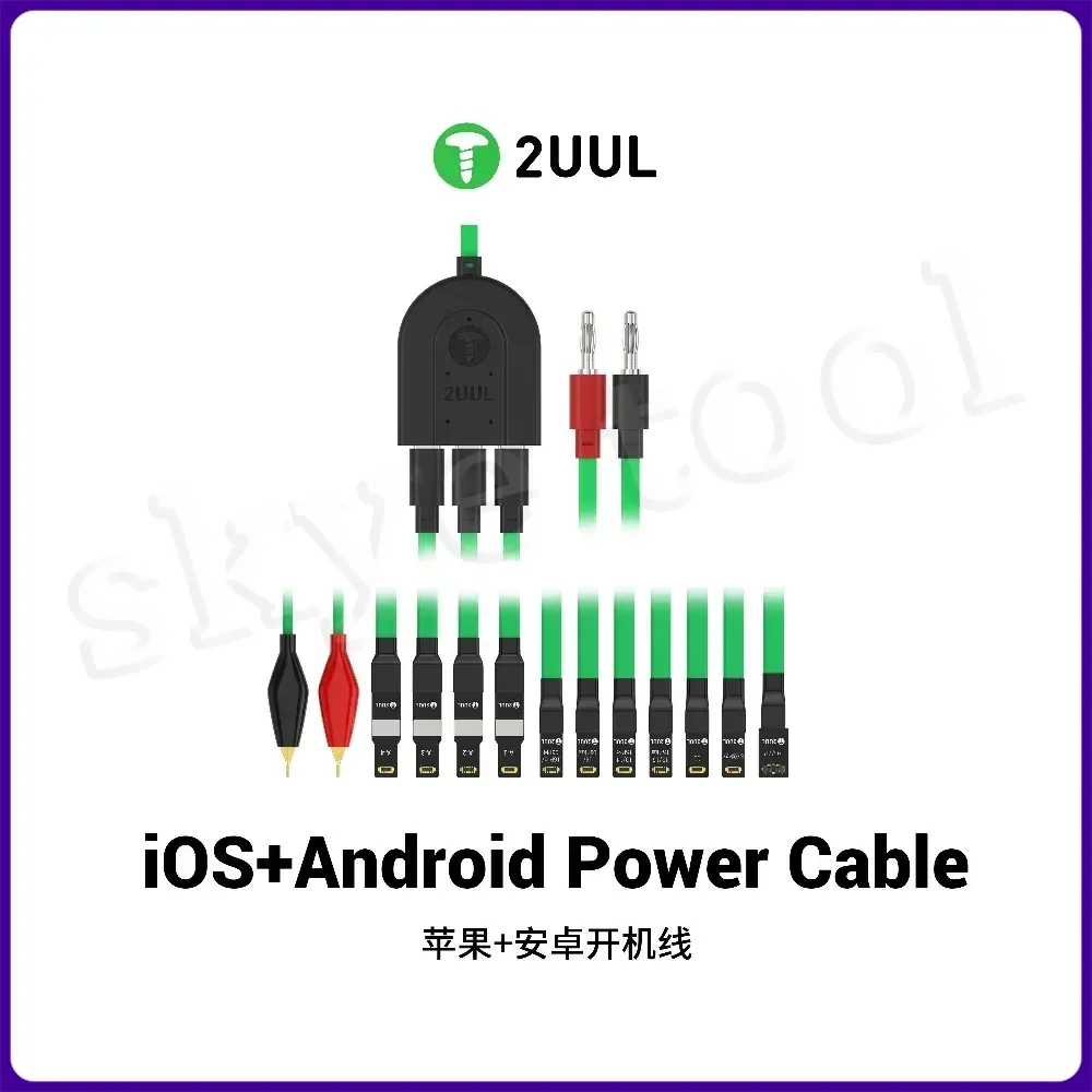 

2UUL PW02 Data Startup Power Boot Cable Multi 3 Type-C Interface Efficient Detection for iPhone 6-16PM Android Repair Test tools
