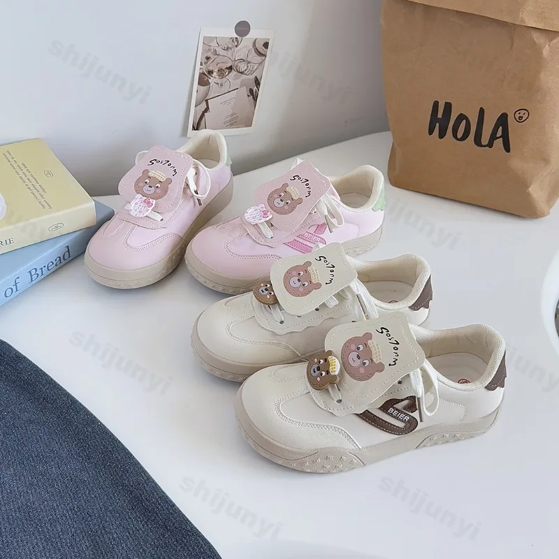 

Casual Women's Shoes 2025 Autumn Fashion Cute Breathable Lace Up Flats Lightweight Comfortable Outdoor Non Slip Vulcanized Shoes