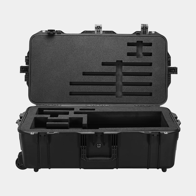 

7050 Custom Large Rugged Plastic Hard Flight DJ Case Stackable Truck Toolbox On Wheels For Hardware