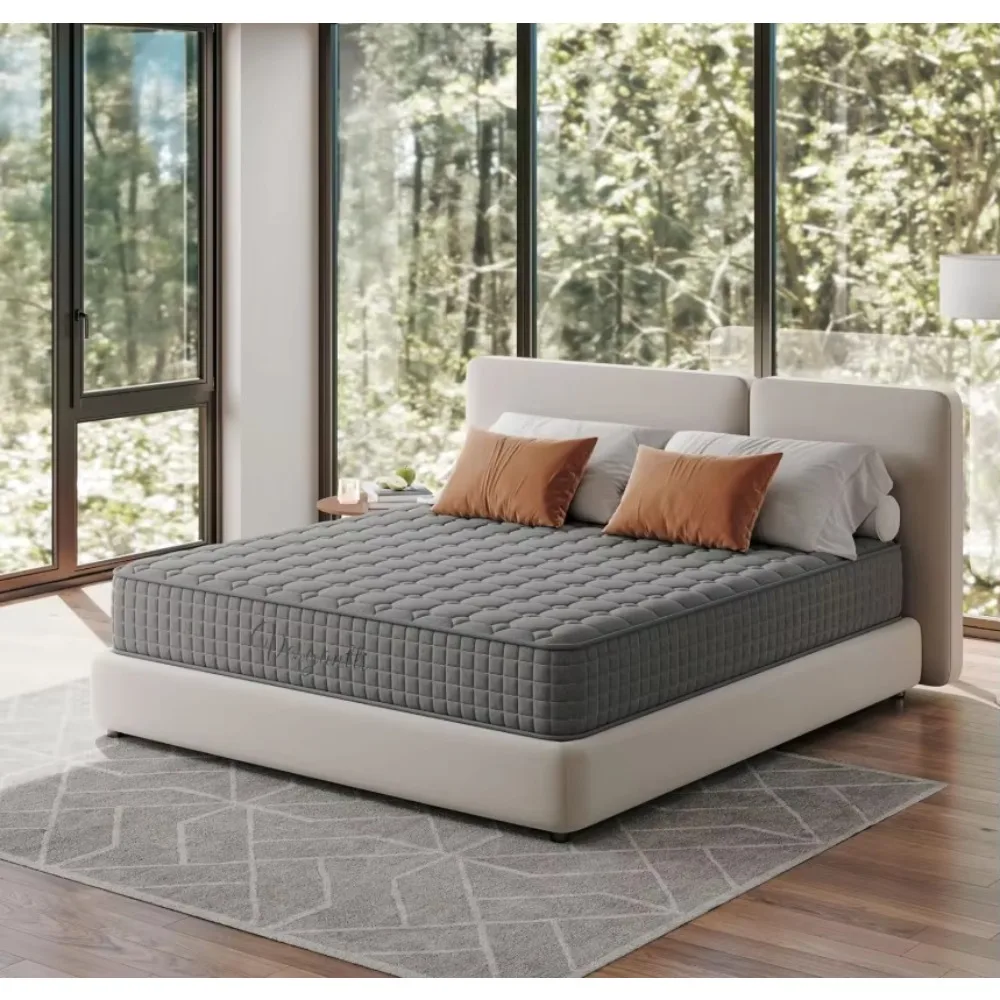 Beautiful Rolled Packing Double Bonnel Spring Pillow Top Mattress Cheap Regular Foam Compression for Bedroom or Hospital Use