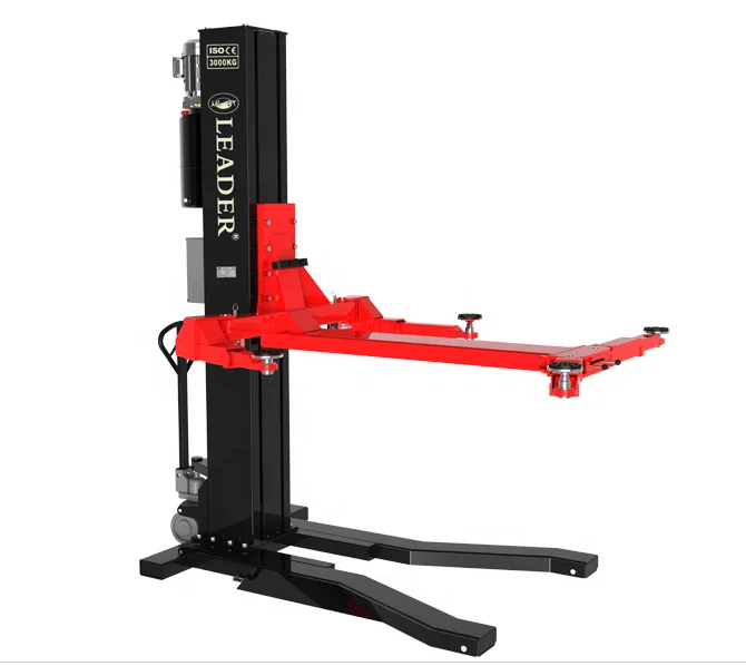 3.0 Ton Movable Single Post Lift Hydraulic Lift Car Hoist Auto Elevator Vehicle Lifter With CE