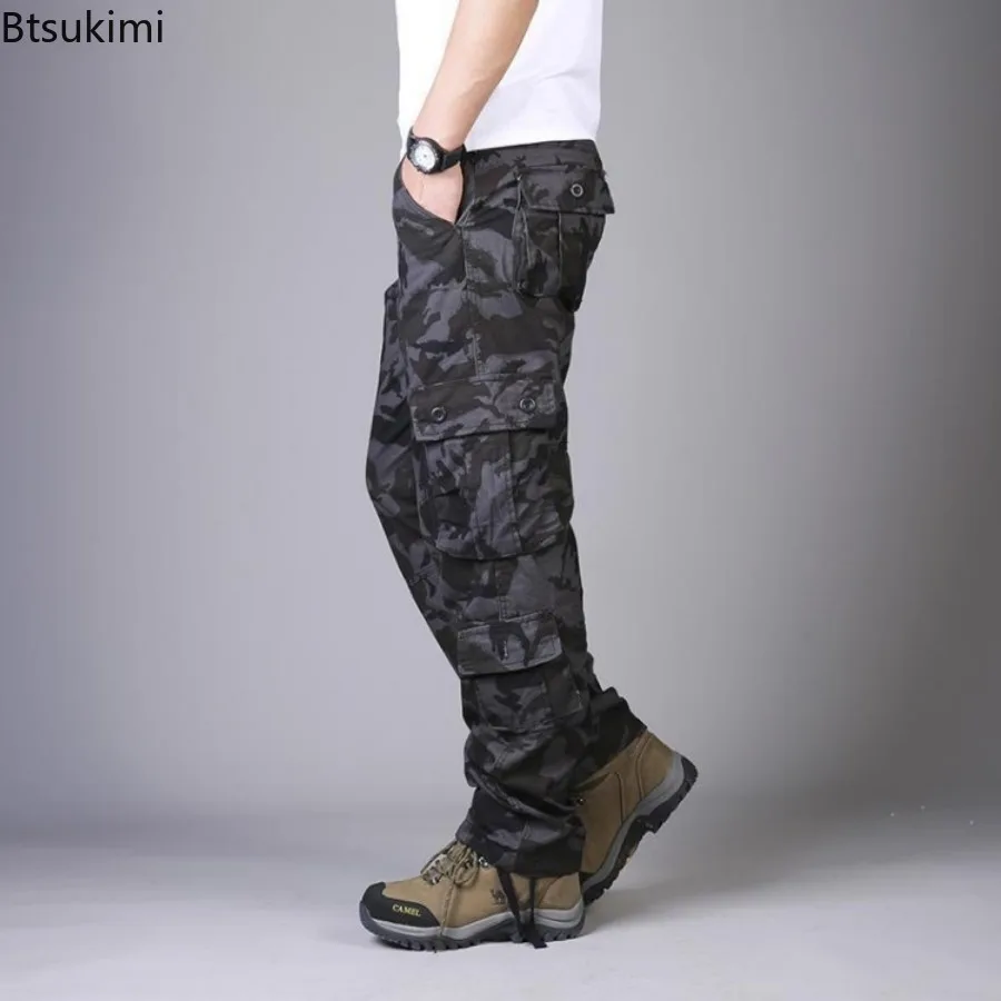 

Men's Camouflage Cargo Pants Camo Cargo Multi Pockets Military Tactical Pants Man Hip Hop Joggers Streetwear Sweatpant for Men