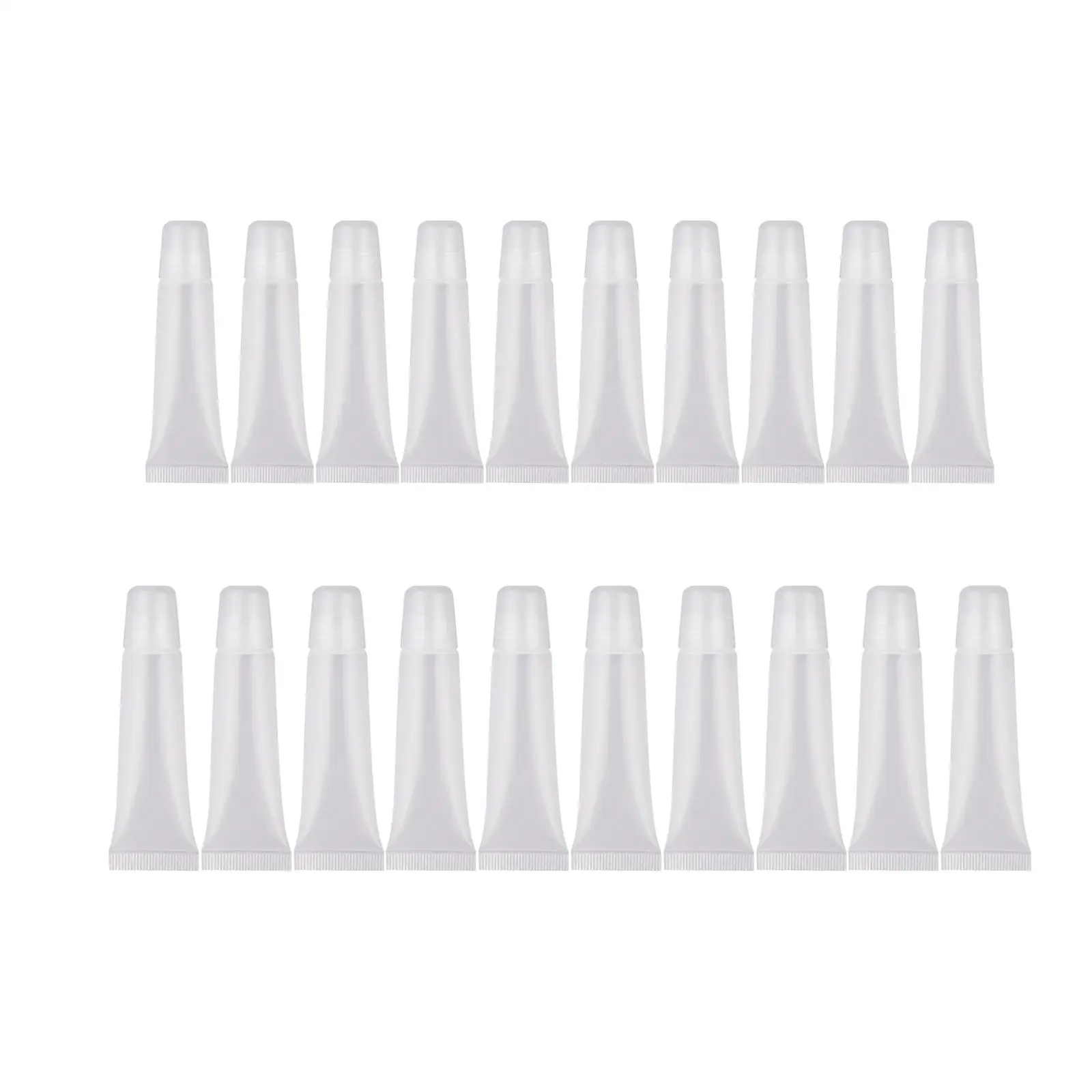 Lot de 10 Jules Gloss, tubes africains transparents avec capuchons pour bricolage