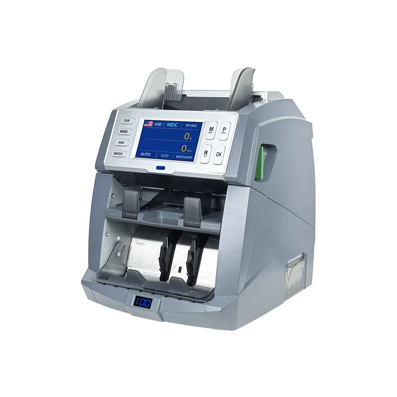 

WEIRONG New Arrival Heavy Duty Bank Grade 5" HD Touch Screen Dual CIS Two Pocket Banknote Sorter 1200 Pcs/Min Multi-Currency