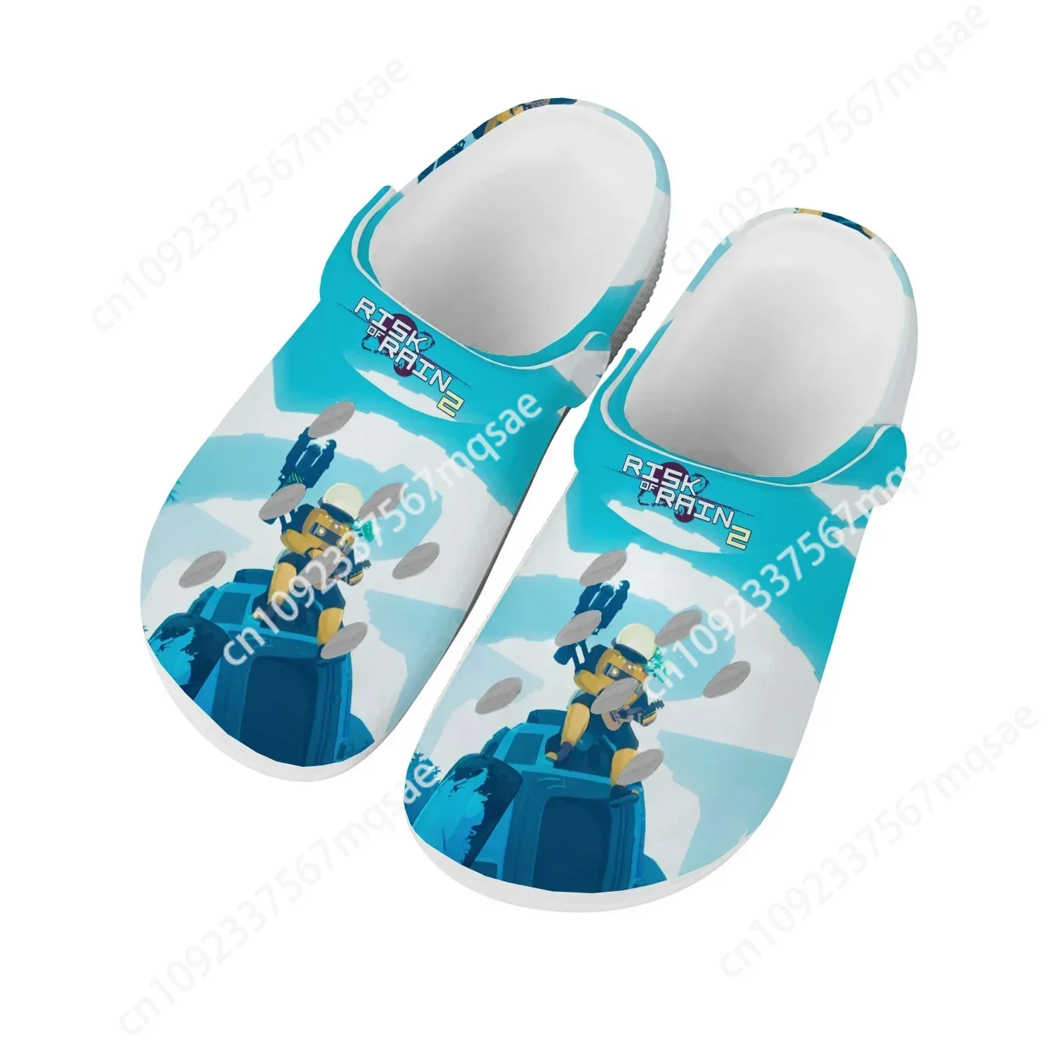 

Risk of Rain 2 Home Clogs Cartoon Game Mens Womens Teenager Custom Fashion Built Water Shoes Garden Beach Hole Slippers Sandals