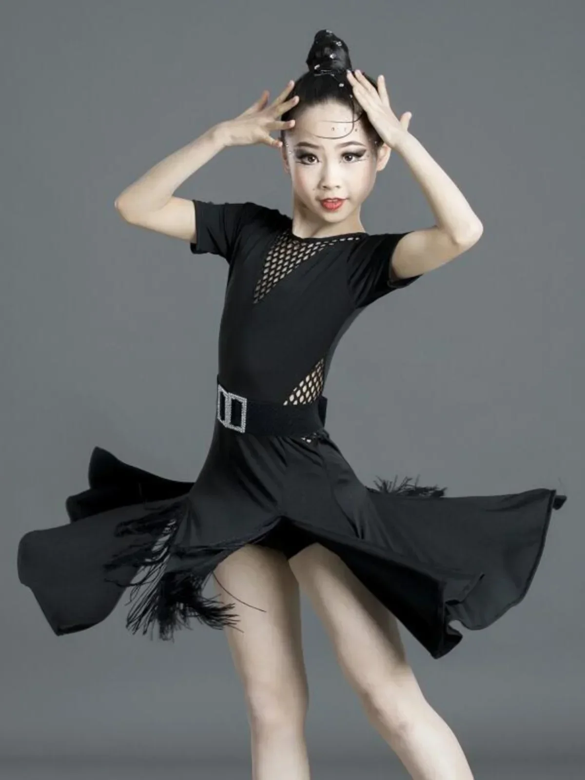 

Rumba Samba Salsa Latin Dance Skirt Tassel Girls Spring and Summer Practice Clothes Professional Competition Dance Costumes