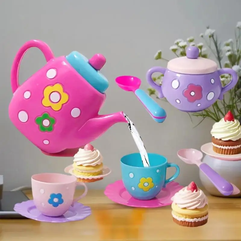 Zestaw herbaty dla dzieci do zabawy w udawanie, zestaw kuchenny symulacyjny, wspaniały prezent dla chłopca i dziewczynki