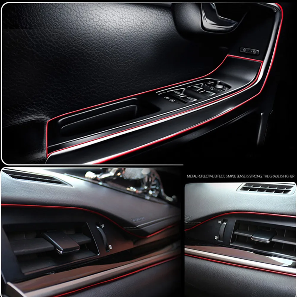 5M Electroplated Car Decor Strip Universal Flexible Trim Strip Line Interior Exterior Car Decorative Moulding Trim