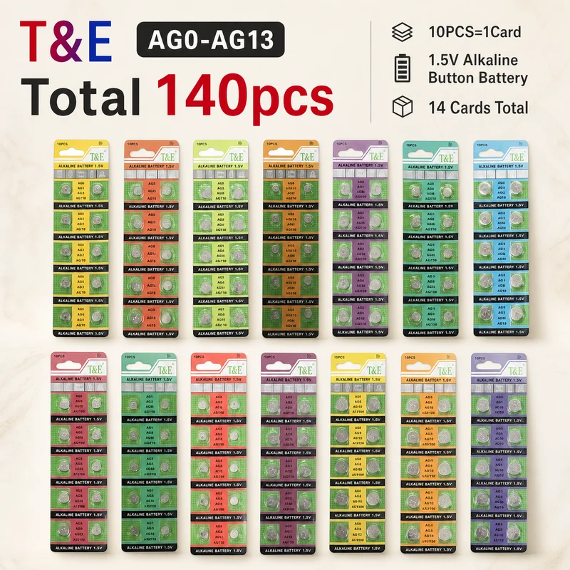 10Pcs 1.5V Alkaline Button Coin Cell Batteries AG0 AG1 AG2 AG3 AG4 AG5 AG6 AG7 …