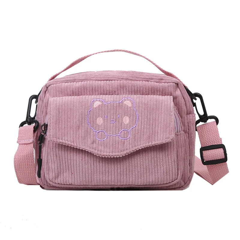 Cute Girl Canvas Bag 2022 New Korean Version Ins japanese style Harajuku Canvas Messenger Bag Female Student Shoulder Bag