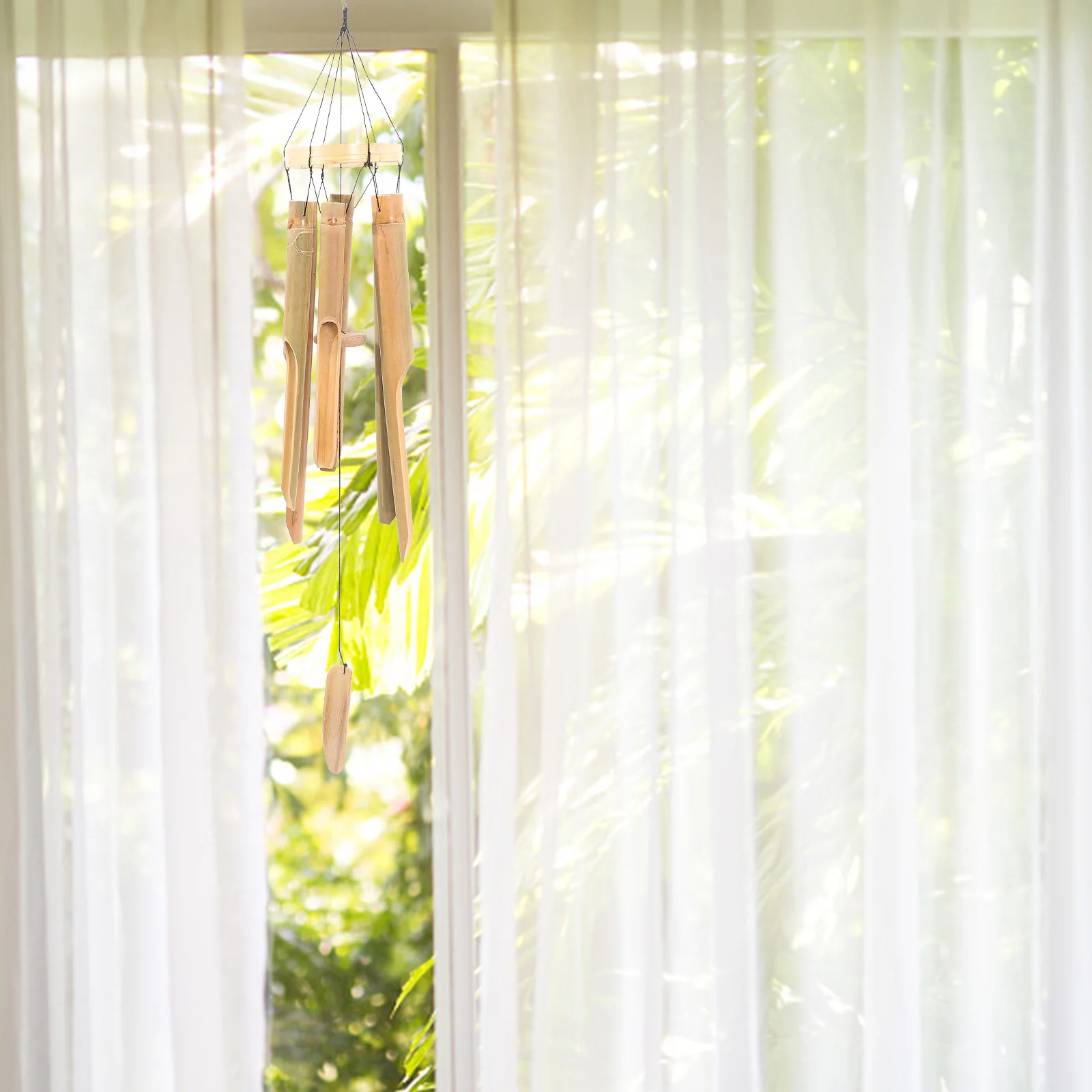 

Bamboo Wind Chime Hanging Outdoor for Porch Garden Patio Decor Classic Deep Tone Wind Chimes Patio Decor Windchimes