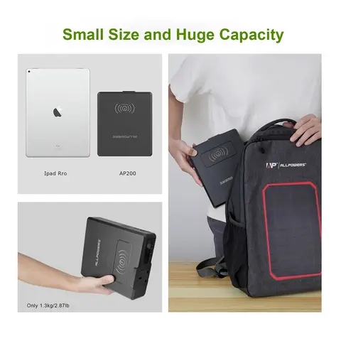 ALLPOWERS Solcellsladdare 154Wh 41600mAh Extern Batteriladdare Kraftstation 200W Bärbar Generator Nödströmförsörjning 8 best sales utomhusbatteri - №3