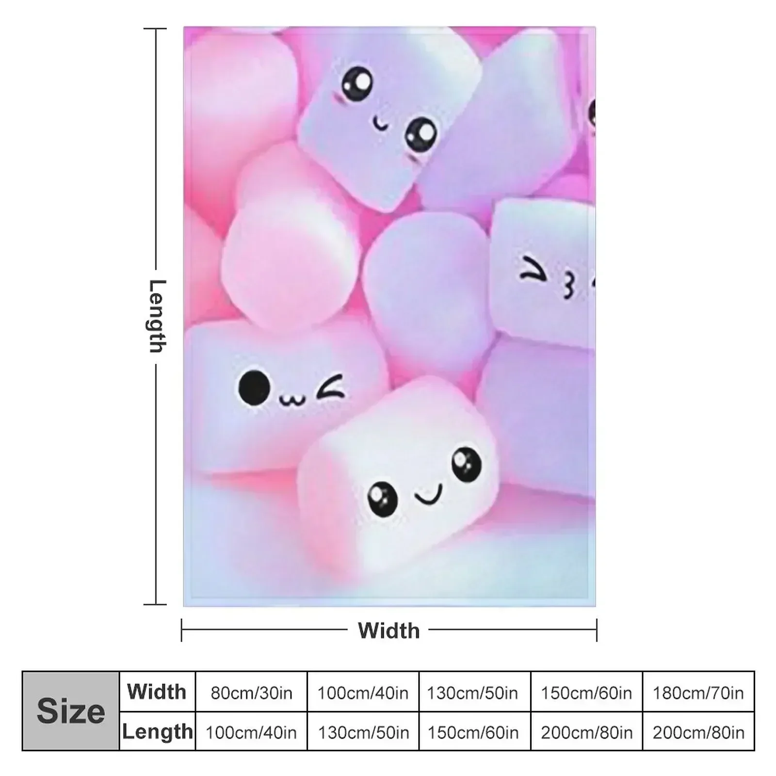 Funny marshmallow Throw Blanket Summer Cute Plaid Retros Blankets For Bed Blankets