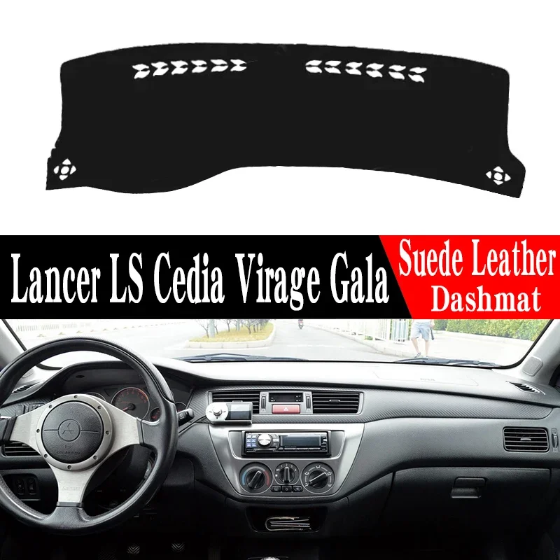 

Для Mitsubishi Lancer LS Cedia Virage Gala 2000-2007: Коврик на приборную панель из замши и кожи, накладка на панель, защитный коврик для автомобиля
