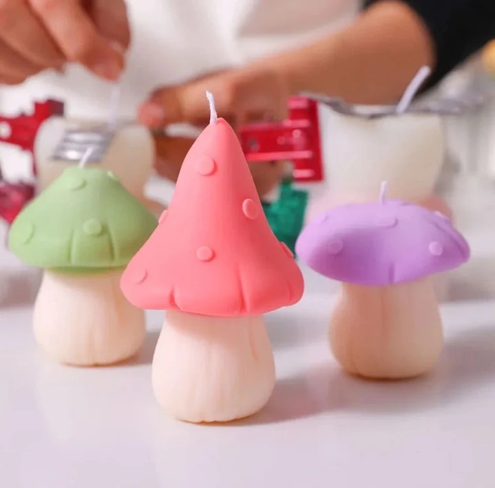 

ZIHH31E7GT Пасхальная 3D милая свеча для ароматерапии в форме гриба, свеча для ароматерапии с имитацией домашней атмосферы