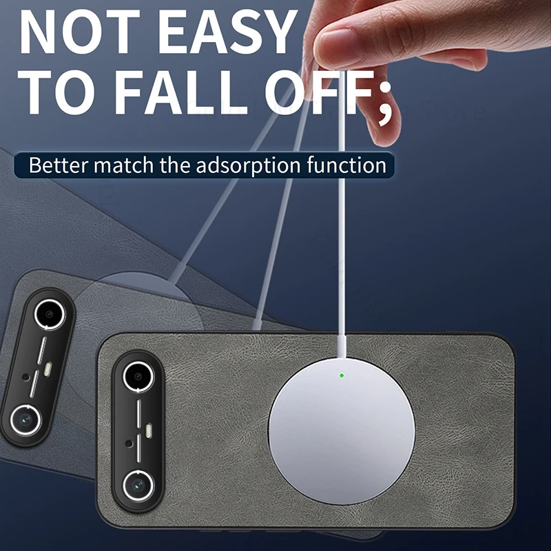 حافظة شحن لاسلكية مغناطيسية Magsafe لهاتف Tecno Spark Go Slim 5G PU غطاء مقاوم للصدمات لهاتف TECNO Camon 40 30 Pro 5G #4