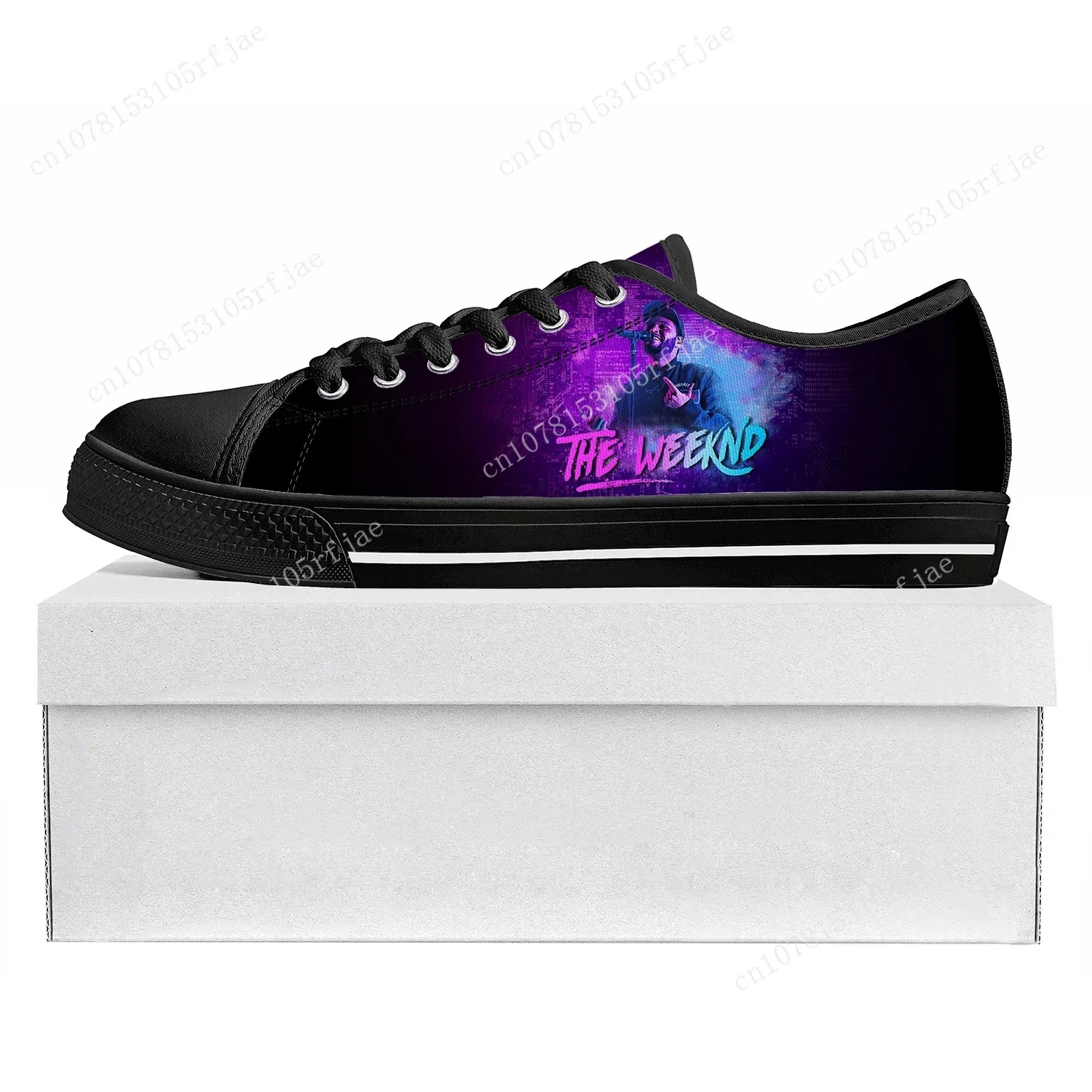 The Weeknd Singer Pop Low Top High Quality Sneakers Mens Womens Teenager Canvas Sneaker  Prode Casual Couple Shoes Custom Shoe