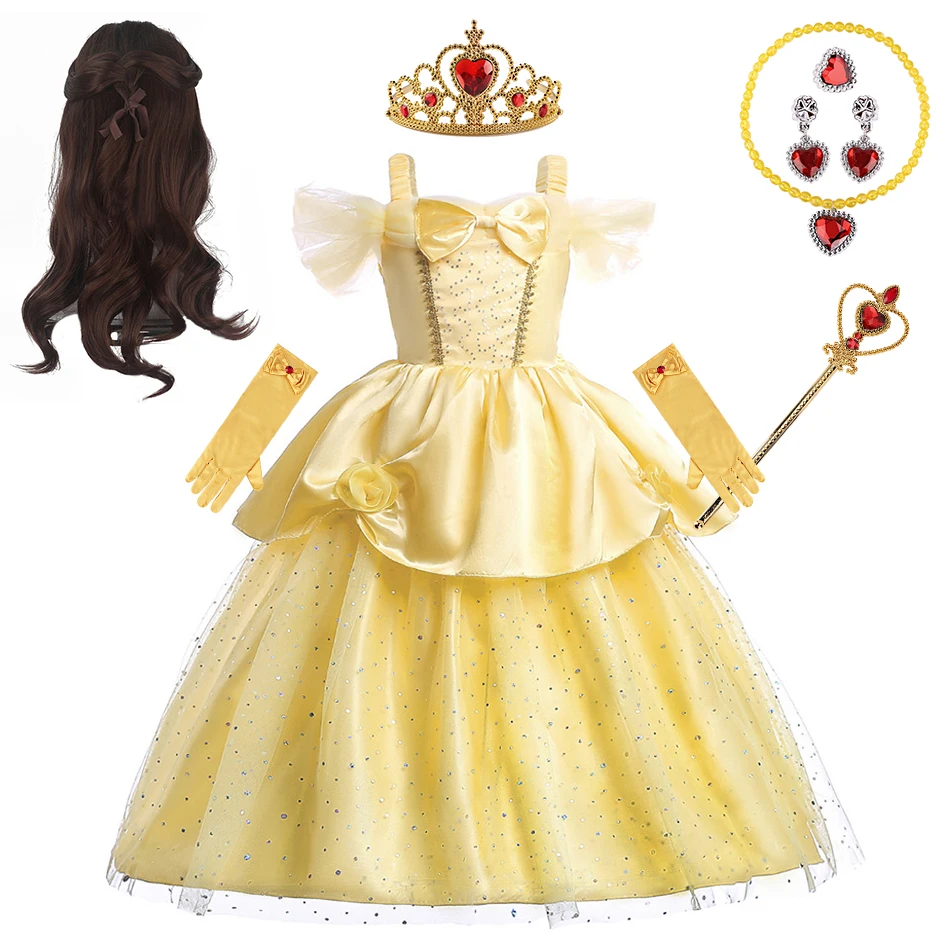 

Children Bell Dress Up Little Girls Princess Performance Vestidos Kids Dance Fancy Gown Christma Halloween Kids Cosplay Dresses