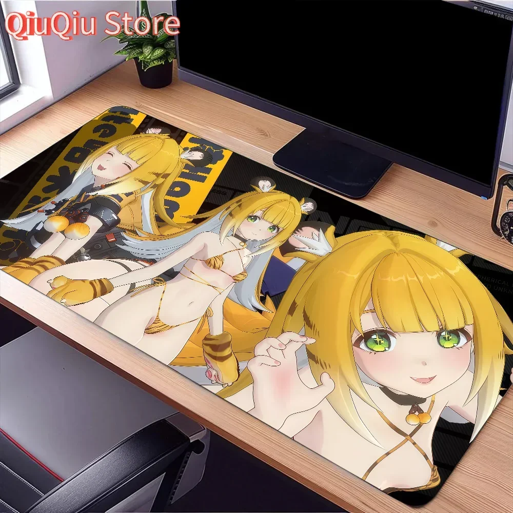 لوحة ماوس Ju Fufu Zenless Zone Zero Game q حصيرة مكتبية كبيرة لوحة مفاتيح مريحة للمكتب المطاط PC غير قابلة للانزلاق ومضادة للفرش مخصصة للمنزل