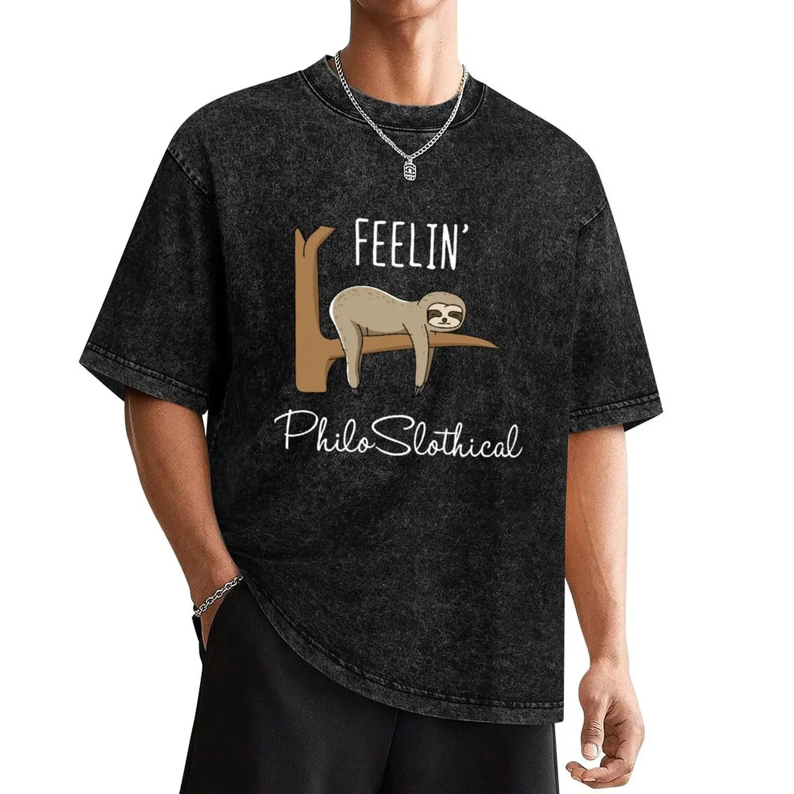 Feelin Philoslothical T-Shirt baggy shirts custom shirt t shirts men